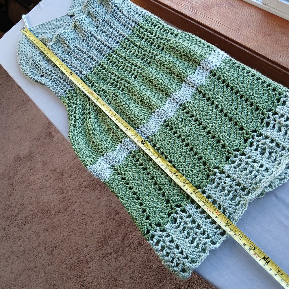 Green Crochet Mini Halter Dress Plus Size OSFA 2X DD sexy summer swim nymph - Picture 13 of 16